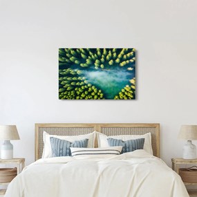 Tablou - O pădure învăluită în ceață (90x60 cm)