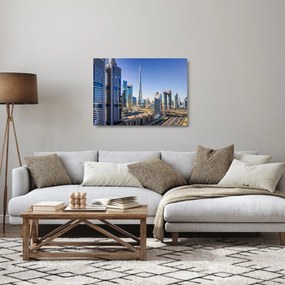 Tablou pe sticlă - Dimineața la Dubai (70x50 cm)