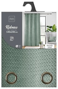 Draperie verde din microflanel 140x240 cm Flanela – douceur d'intérieur