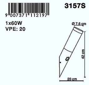 Aplica exterior cu senzor Boston 3157S GL