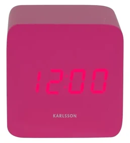 Karlsson 5982BP ceas LED de design cu alarmă roz, 7 cm