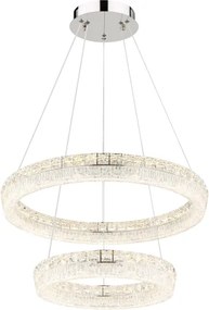 Globo 67387-60 - Lustru suspendat LED reglabil pe cablu LAUREL LED/60W/230V transparent + telecomandă