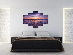Tabloul cu plaja - apus de soare (150x105 cm)