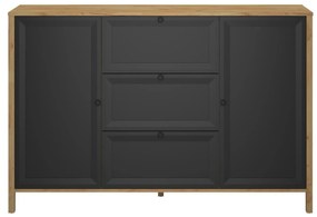Comodă Bruselas 2 (stejar craft auriu + negru) . 1116782