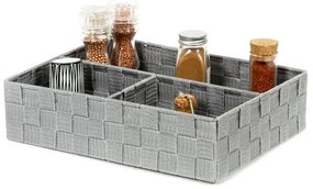 Organizator Compactor TEX 32 x 25 x 8 cm, 3 piese, gri