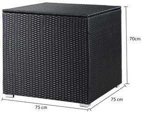 Deuba Cutie depozitare 75x75x70cm - neagra