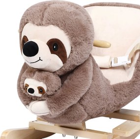 Balansoar leneș cu centură de siguranță, maro Spielwerk