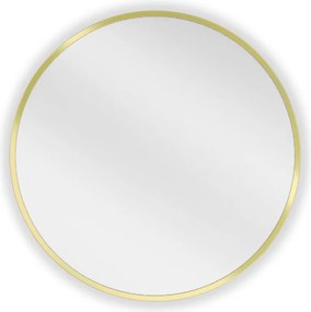 Mexen Loft Oglindă de baie rotundă 40 cm, ramă aurie periată - 9850-040-040-000-50