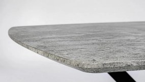 Masa dining extensibila pentru 8 persoane finisaj beton din MDF melaminat, 140-180 cm, Dominik Bizzotto