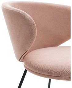 Set de scaune de sufragerie roz deschis 2 buc. tapițat Rush – Marckeric