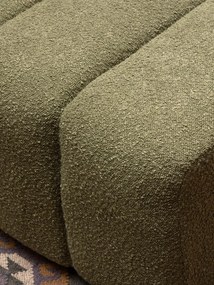 Taburet verde, din textil, Nasrine