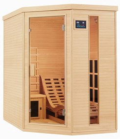 Infračervená sauna/ tepelná kabína Esbjerg s triplexným vykurovacím systémom a drevom Hemlock