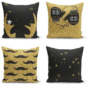 Set 4 fețe de pernă din chenille Minimalist Cushion Covers Winter, 42 x 42 cm