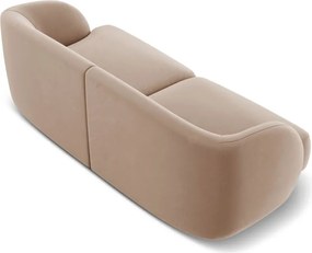Canapea 2 locuri, Miley, Micadoni Home, BL, 184x85x74 cm, catifea, cappuccino