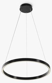 Lustra inelara suspendata LED Rim 60cm negru