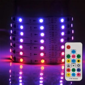Banda LED RGB MAGIC 2 m, 12W, 230V, reglabilă + telecomandă