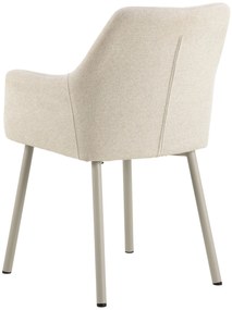 MAZZONI EXPORT VERA Bej (material Apia 453) / cadru bej - SCAUN MODERN ADÂNC TAPIȚAT DIN CHENILLE PENTRU SALON/LIVING LOFT