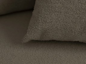 Canapea extensibila de colt SMART BOUCLE, gri-maro, reversibila, 232x143 cm