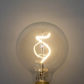 Set 5 becuri Bec cu filament spirală LED E27 reglabil G95 4W 270lm 2700K