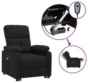 3073814 vidaXL Fotoliu de masaj electric rabatabil, negru, textil