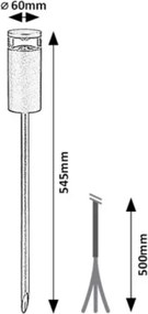 Rabalux 77071 - Lampă de exterior TORNIO 1xGU10/10W/230V IP54 54,5 cm antracit