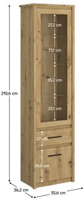 Vitrină IRON (stejar artisan). 1091716