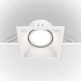 Spot incastrabil design tehnic Dot alb 9x9cm