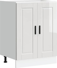 vidaXL Dulap bază de bucătărie „Porto” din lemn prelucrat alb lucios