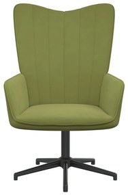 327702 vidaXL Scaun de relaxare, verde deschis, catifea