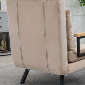 HOMCOM Canapea Extensibilă cu Spătar Reglabil pe 5 Nivele, Canapea Pat Individuală Pliabilă cu Perne, 63x73x81 cm, Negru | Aosom Romania
