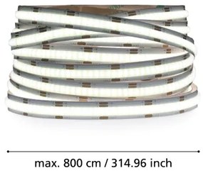 Bandă LED dimabilă Eglo 900579 8m COB STRIPE LED/52,8W/24/230V 2700-6500K + telecomandă