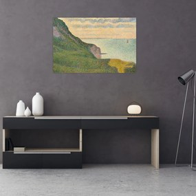 Tablou - Georges Seurat, Seascape at Port-en-Bessin, Normandy, reproducere (90x60 cm)