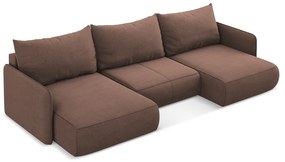 Colțar roz extensibil/cu spațiu de depozitare Nanea – Makamii