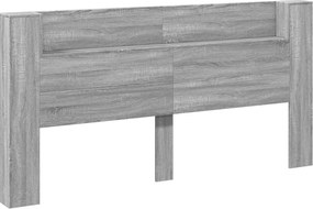 vidaXL Tăblie cap Gri Sonoma 200 x 16,5 x 103,5 cm Lemn compozit