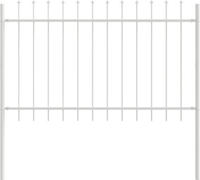 vidaXL Gard de Grădină Alb 1,7 x 1,2 m Oțel acoperit cu pulbere