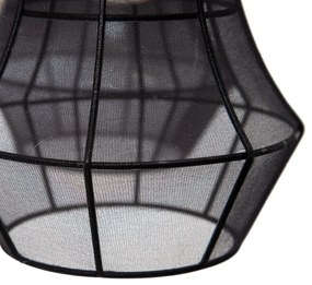 Lustră neagră cu abajur textil ø 40 cm – Ixia