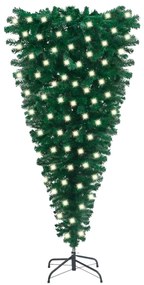 Brad de Craciun artificial inversat, cu LED-uri, verde, 150 cm 1, 150 cm