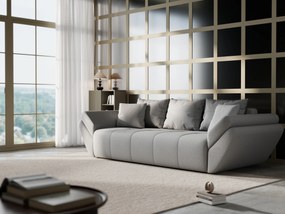 Canapea extensibilă dumonde cu ladă de depozitare si sezut confortabil din spuma high-density, Berlin Enjoy Grey 250x100 cm