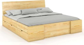 Pat lemn masiv TerraCraft Model 3 cu Sertar Pin Personalizabil - 200x200, Nuc
