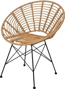 Scaun Rondo din metal si ratan 78cm