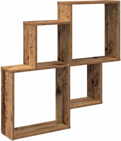 vidaXL Raft de perete cub, lemn vechi, 80x15x78,5 cm, PAL