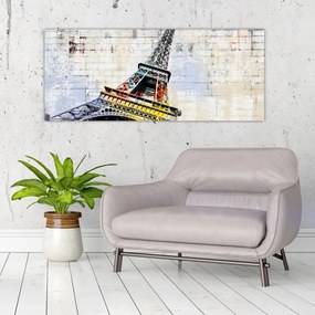 Tablou - Arta digitală a Turnului Eiffel (120x50 cm)