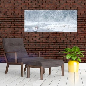 Tablou cu lebăde (120x50 cm)