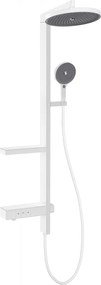 Mexen Dizzy set de duș montat pe perete cu baterie și duș de ploaie, alb - 78104-20