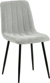 Scaun JET, gri deschis/negru, stofa clasica/metal, 44x54x88 cm