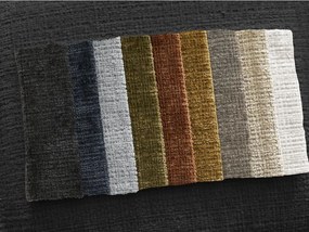 Colțar negru cu tapițerie din chenille (cu colț pe partea stângă/cu șezlong) Leonore – Bobochic Paris