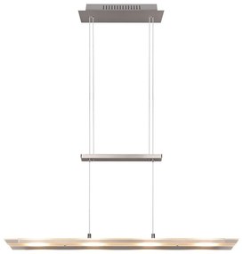 Lustră gri LED cu abajur din sticlă Milos – Trio