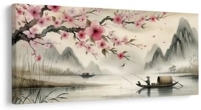 Tablou pescuit liniștit în Asia