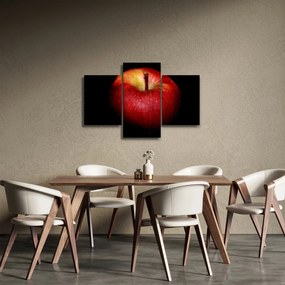 Tablou cu măr pe fundal negru (90x60 cm)