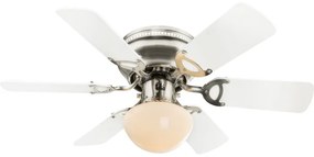 Candelabru Ugo 0307W, cu ventilator, intrerupator, 1xE27, grafit, IP20, Globo